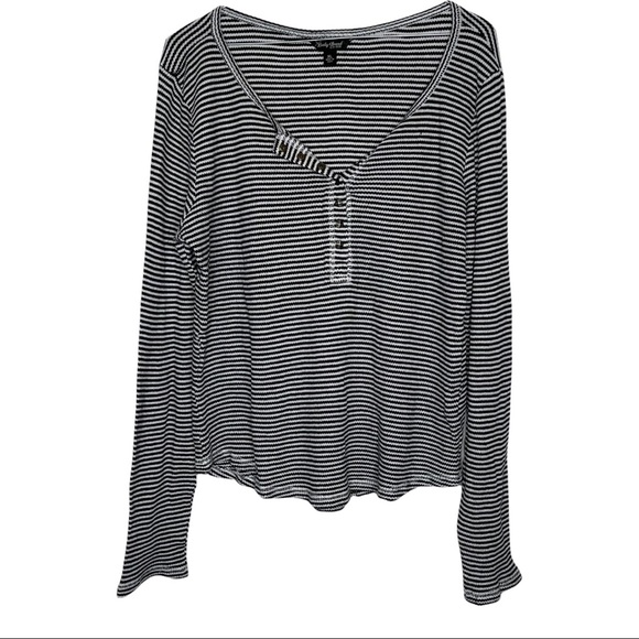 Lucky Brand Tops - Lucky Brand Striped Long Sleeve Top 100% Cotton Size XL